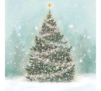 The Art File LBX90 - Caja de 8 sobres y tarjetas navideñas de lujo para árbol de Navidad