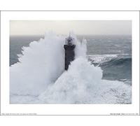 トライエックス The Art Group Phares Dans La tempate, Karen Jean Guichard Art Print, Papel, Multicolor, 30 x 40 x 1,3 cm