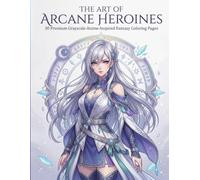 THE ART OF ARCANE HEROINES: 30 Premium Grayscale Anime-Inspired Fantasy Coloring Pages