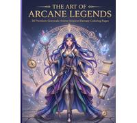 THE ART OF ARCANE LEGENDS: 30 Premium Grayscale Anime-Inspired Fantasy Coloring Pages