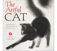 The Artful Cat 2027 Wall Calendar: Brush and Ink Watercolor Paintings