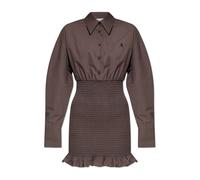 The Attico- Vestido corsé con fruncidos- Dresses- Mujer- Marrón- 2XS- Vestido corsé con fruncidos
