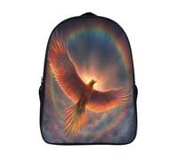 The Ave Fénix Flies in The Sky And The Rainbow Is Beautiful Bolsa Unisex, Mochila Escolar Para Adolescentes Ultraligero 39x29x16cm