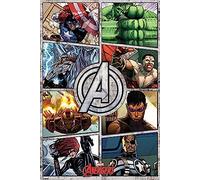 The Avengers Póster Gigante del cómic Los Vengadores, Madera, Multicolor