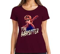 The Babysitter Slasher Gafas de Sol Pierna de Espinilla 80s Steve Harrington Camiseta para Mujer, granate, M