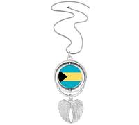 The Bahamas - Collar giratorio con diseño de alas de ángel con la bandera nacional del norte de Amecountry