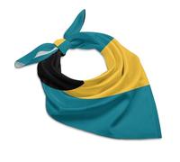 The Bahamas Flag Soft Imitated Silk Neck Scarf Multi-Purpose Head Hair Wrap Wrist Handkerchief Bag Decor Kerchief For Daily Wear(25"x25")