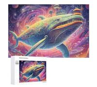 The Ballena Puzzle de Madera 1000 Piezas, DIY, Entretenimiento Creativo, Divertido Puzzles para Adultos Y Niños De 12 Años, (75×50cm)