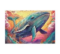 The Ballena Puzzles de madera 1000 piezas para adultos Póster Jigsaw Puzzle, diseño único de juguete educativo para adolescentes y niños (75 × 50 cm)