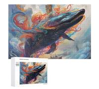 The Ballena Rompecabezas de 1000 piezas para adultos, rompecabezas de madera juegos de habilidad para toda la familia, juego de equipo Building (75×50cm)