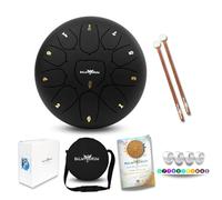 The Balmy Drum - Tambor de lengua de acero de 11 notas de 10 pulgadas, instrumento de tambor de acero, tambores para adultos, juego Balmy Drum para niños con libro de música, tambor de mano, mazo y