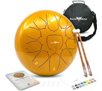 The Balmy Drum - Tambor de lengua de acero de 11 notas de 10 pulgadas, instrumento de tambor de acero, tambores para adultos, juego Balmy Drum para niños con libro de música, tambor de mano, mazo y