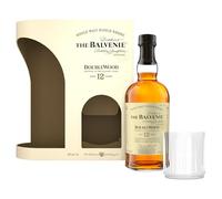 The Balvenie DoubleWood 12 whisky de malta escocés, 70cl, set de regalo con vaso de whisky exclusivo