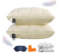 The Bao Pillows, Sleephaven Ergonomic Design Fluffy, Sleephaven Pillow, Low/Medium/High, Breathable, Soft, Cooling, for Back, Side (Yellow,1PC,High)