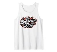 The Barbecue King Funny Grilling Cookout BBQ del 4 de julio Camiseta sin Mangas