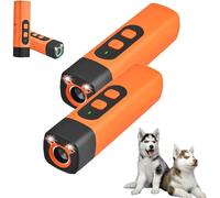 The Bark-Shield Pro, Bark Shield Anti Barking Device for Dogs, with LED Flashlight, Portable, Dog Bark Deterrent Device Suitable for Training to Improve Bad Behavior (Orange 2pcs)