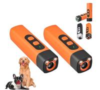 The BarkShield Pro, 25khz Anti-Barking Control, Bark Shield Anti Barking Device for Dogs with LED Flashlight, Suitable for Training to Improve Bad Behavior (Orange*2pcs)