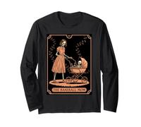 The Baseball Halloween Tarot Card Baseball Skeleton Mom Manga Larga