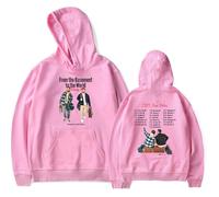 The Basement Yard Merch From The Basement To The World Sudadera con capucha de manga larga para fanáticos, trajes casuales, rosa, XXL