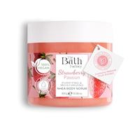 The Bath Factory Strawberry Passion Body Scrub Exfoliante corporal 300 g - Exfoliante corporal hidratante con manteca de karité - Piel muerta - Piel suave