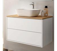 THE BATH POINT Mueble de Baño con Lavabo Star Top, Blanco Mate, Ancho de 60 cm