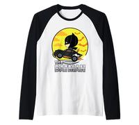 The Batman Batmobile Wheelie Chibi Camiseta Manga Raglan