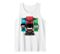 The Batman Catwoman Riddler Panels Chibi Camiseta sin Mangas