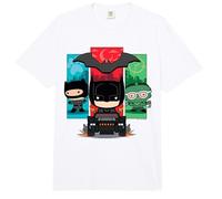 The Batman Catwoman Riddler Panels Chibi Comfort Colors Adult Heavyweight T-Shirt