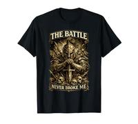 The Battle Never Broke Me Vintage Warrior Graphic para Hombre Camiseta