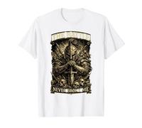 The Battle Never Broke Me Vintage Warrior Graphic para Hombre Camiseta gráfica económica, Hombre, Blanco, L