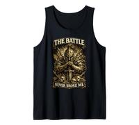 The Battle Never Broke Me Vintage Warrior Graphic para Hombre Camiseta sin Mangas
