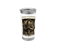 The Battle Never Broke Me Vintage Warrior Graphic para hombre Vaso térmico de acero inoxidable de doble pared