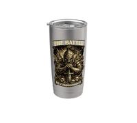 The Battle Never Broke Me Vintage Warrior Graphic para hombre Vaso térmico de acero inoxidable de doble pared