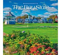 The Bay State Massachusetts Places 2027 12 X 24 Inch (Hanging) Monthly Square Wall Calendar Plastic-Free