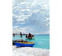 The Beach at Sainte-Adresse - Claude Monet - Notebook: 120 Lined Pages 6" x 9" Journal Diary Notepad