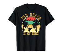 The Beach is my Home Funny Retro Sunset Surfing Life Camiseta gráfica económica