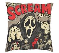 The Beach Stop Funda de cojín con temática de película de terror de Ghostface Scream | Idea de regalo única para decoración del hogar | 45 x 45 cm | The Scream Legacy