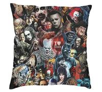The Beach Stop Funda de cojín con temática de película de terror, idea de regalo única para decoración del hogar, 45 x 45 cm, 45 x 45 cm, temática de terror