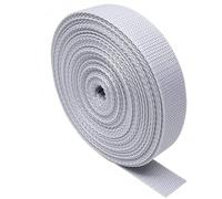 The Bead Shop Banda de correa resistente - 5 metros - Bolsa para espalda, equipaje, cinturón (gris claro, 38 mm)