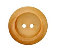 The Bead Shop Botones de madera natural, 2 agujeros redondos, 19 mm (30 L), paquete de 5, botones ecológicos para costura y manualidades