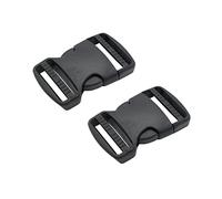 The Bead Shop - Hebilla de plástico con apertura lateral para equipaje, mochila, correa de lona (38 mm, 2 paquetes)