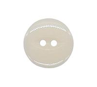 The Bead Shop - Paquete de 20 botones redondos con ojo de pez, botones para bebé, para coser, tejer y manualidades - Blanco sólido 14 mm / 22 líneas