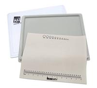 The Beadsmith Bandeja y alfombrilla de Treasure Mat - 11 x 14 pulgadas - Bandeja flocada gris con cubierta - Base antideslizante de goma - Tabla de diseño para hacer joyas