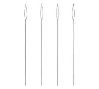 The Beadsmith Basic Elements Agujas plegables para ojos - 2.5 pulgadas de largo - Alambre trenzado flexible - Ojo grande, fácil de enhebrar - 4 agujas finas