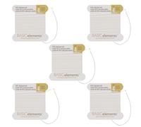 The Beadsmith Basic Elements - Cordón de seda pura, color blanco, tamaño 4 (0,6 mm), 2 metros por tarjeta, 5 tarjetas por paquete, aguja adjunta, para anudar perlas, piedras preciosas, cristales y