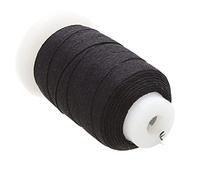 The Beadsmith Cordón de Seda Pura - Negro, tamaño F (0,348 mm/0,0137”), 140 Yardas (420 pies), Carrete de 1/2 Onza