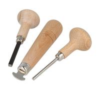 The Beadsmith Kit de herramientas para engastar piedras: juego de 3 piezas para hacer joyas, incluye empujador de bisel de punta cuadrada, empujador de garras de punta acanalada y rodillo para bisel