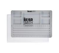 The Beadsmith Mini bandeja para abalorios, flocado gris