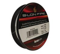 The Beadsmith S-Lon Fire - Hilo trenzado y fusionado para cuentas - 6 lb de prueba, 0,006/0,15 mm de di metro, carrete de 125 yardas, color crist