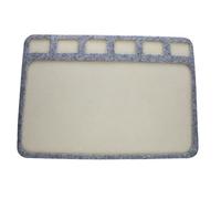 The Beadsmith Seed Bead Treasure Mat,8x11 pulgadas (20.3x27.9 cm), superficie suave, 6 compartimentos, borde elevado, cuentas, fabricación de joyas y pasatiempos de bricolaje